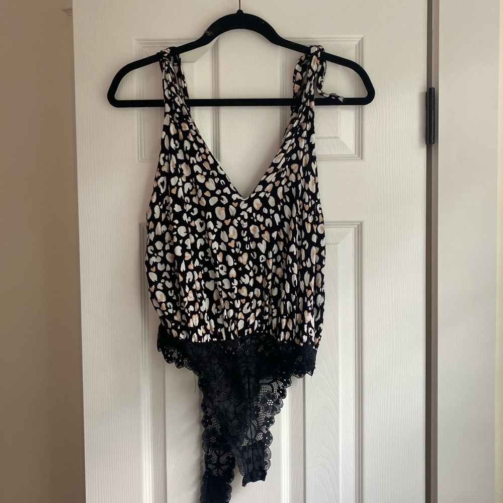 Free People Bare It All Bodysuit Cheetah View 4